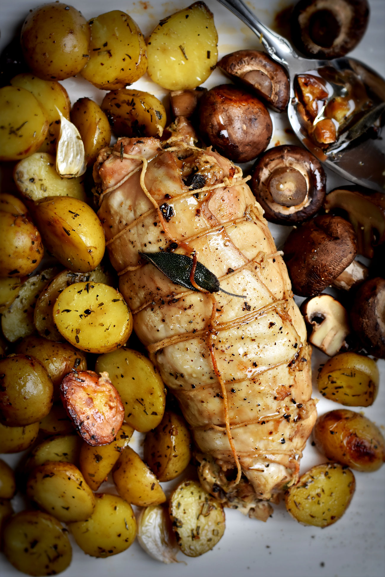 Stuffed Rabbit Saddle with Chestnuts and Mushrooms - Pardon Your French
